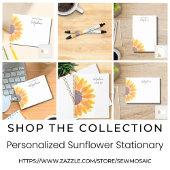 Persoonlijke Waterverf Zonnebloem Notitieblok