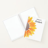Persoonlijke Waterverf zonnebloempitten Notitieboek (Binnen)