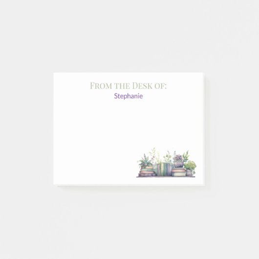 Persoonlijke Waterverfboeken en Planten Post-it® Notes (Voorkant)