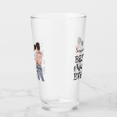 Persoonlijke waterverfmoeder en zoon | Geel Glas (Rechts)