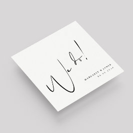 Persoonlijke We Do Zwarte en Witte Huwelijk Servet