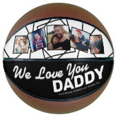 Persoonlijke “We Love You Daddy” Basketbal Cadeau (Voorkant)