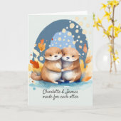 Persoonlijke We Waren Voor Elkaar Otter Kaart (Gele Bloem)