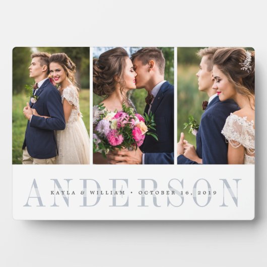 Persoonlijke Weddenfoto Collage Fotoplaat (voorkant)