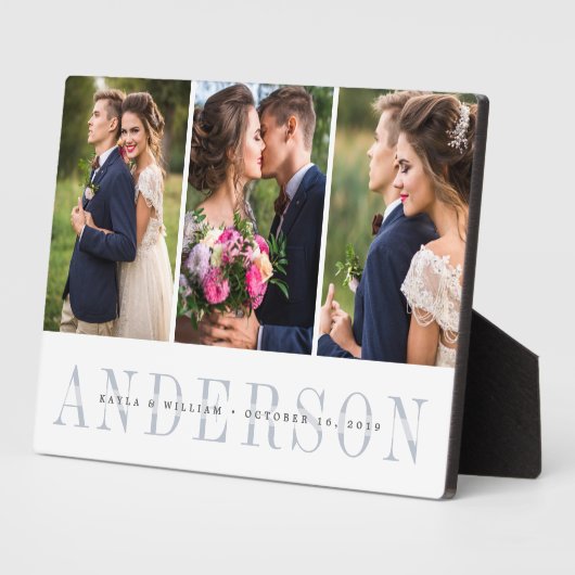 Persoonlijke Weddenfoto Collage Fotoplaat (Zijkant)