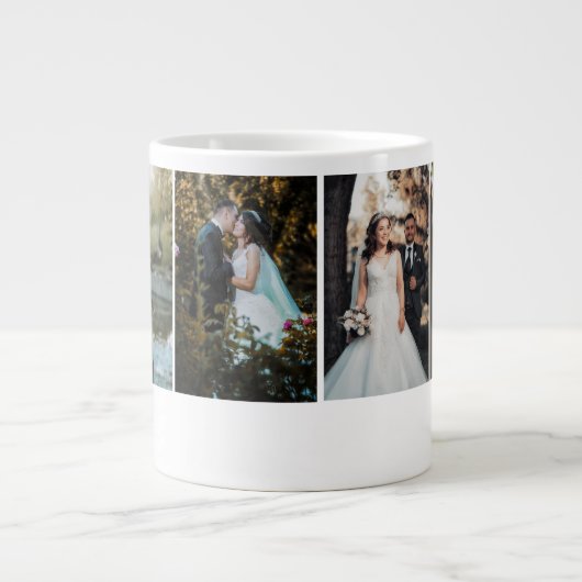 Persoonlijke Weddenfoto Collage Grote Koffiekop (Voorkant)