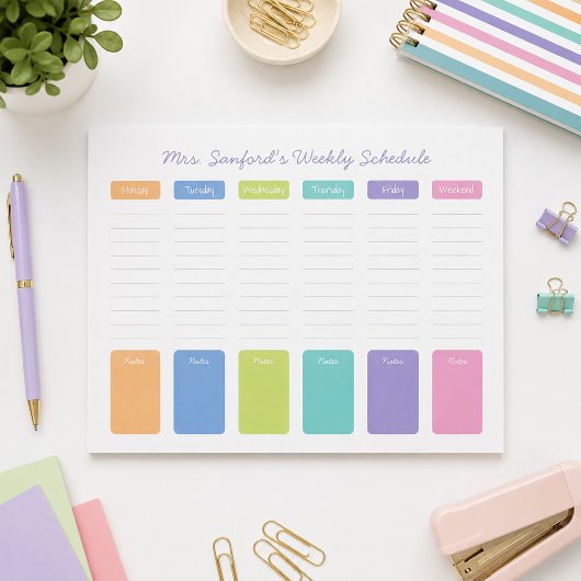 Persoonlijke Weekplanning Notitieblok