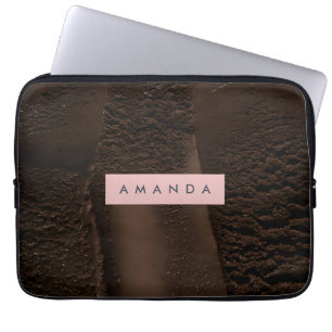 Persoonlijke Weelderige Donkere Chocolade Laptop Sleeve