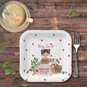 Persoonlijke Wegwerpservies voor Baby Shower 'Zoet Papieren Bordje