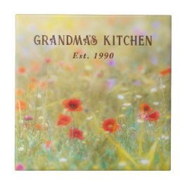 Persoonlijke weide keramiek voor oma's keuken tegeltje