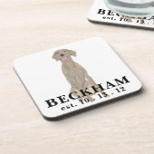 Persoonlijke weimaraner bier onderzetter (Linkerzijde)