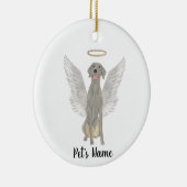 Persoonlijke Weimaraner condoleance-herdenking Keramisch Ornament (Rechts)