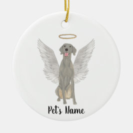 Persoonlijke Weimaraner condoleance-herdenking Keramisch Ornament