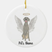 Persoonlijke Weimaraner condoleance-herdenking Keramisch Ornament (Achterkant)