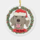 Persoonlijke weimaraner keramisch ornament (Voorkant)