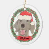 Persoonlijke weimaraner keramisch ornament (Links)