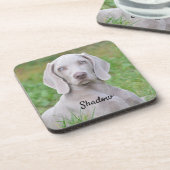 Persoonlijke weimaraner Puppy Dog Bier Onderzetter (Linkerzijde)