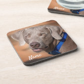 Persoonlijke weimaraner Puppy Dog Bier Onderzetter (Linkerzijde)