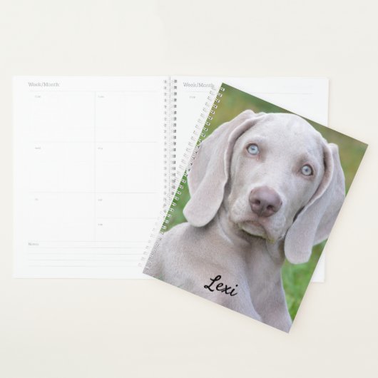 Persoonlijke weimaraner Puppy Dog Planner (Display)