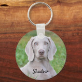 Persoonlijke weimaraner Puppy Dog Sleutelhanger (Voorkant)