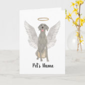 Persoonlijke weimaraner Sympathie Memorial Kaart (Gele Bloem)