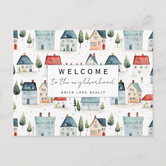 Persoonlijke Welkom bij de Neighborhood Realty Briefkaart (Voorkant)