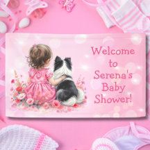 Persoonlijke Welkom bij onze Baby Shower Roze