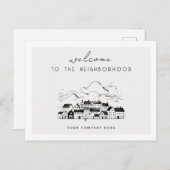 Persoonlijke Welkom in de Buurt Makelaardij Briefkaart (Voorkant / Achterkant)