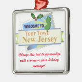 Persoonlijke Welkom in New Jersey Metalen Ornament (Links)
