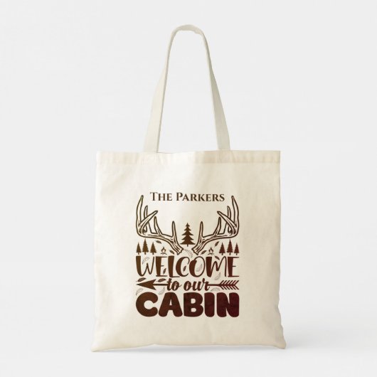 Persoonlijke welkom in onze cabine-Canvas tas (Achterkant)