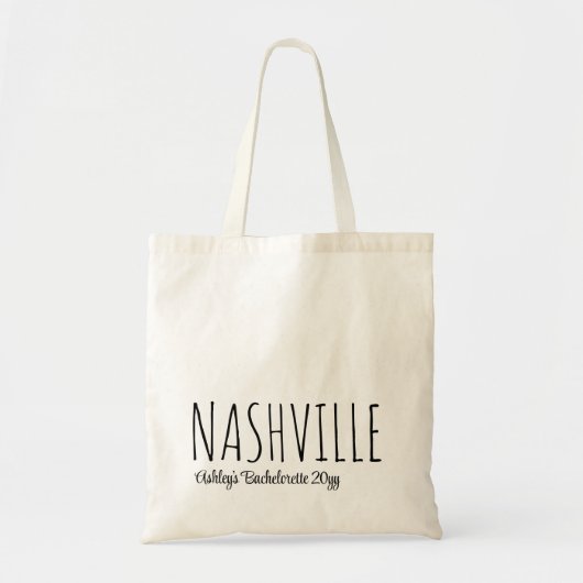 Persoonlijke Welkom Nashville Bachelorette Party Tote Bag (Voorkant)