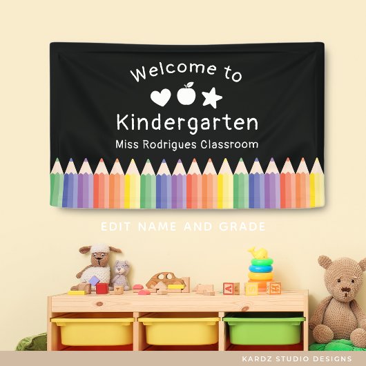 Persoonlijke Welkom Terug naar Kleuterleidster Spandoek