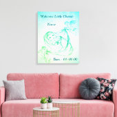 Persoonlijke welkome kleine Cherub Canvas Afdruk (Insitu (Woonkamer))
