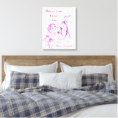 Persoonlijke welkome kleine Cherub Canvas Afdruk (Insitu (Slaapkamer))