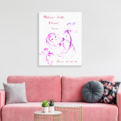 Persoonlijke welkome kleine Cherub Canvas Afdruk (Insitu (Woonkamer))