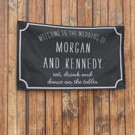 Persoonlijke welkomstbord bruiloft-banner spandoek