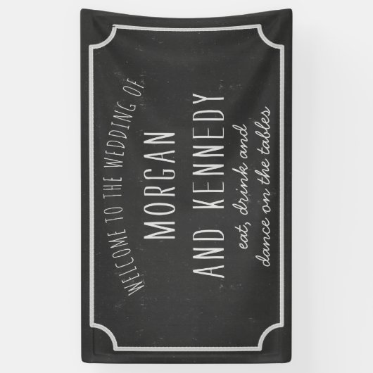 Persoonlijke welkomstbord bruiloft-banner spandoek (Verticaal)