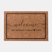 Persoonlijke welkomstnaam Rustic Coir Deurmat (Voorkant)