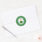 Persoonlijke Welsh Engel Kerstmis Vlag Ronde Sticker (Envelop)