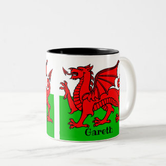 Persoonlijke Welsh Flag Two-Tone Coffee Mok