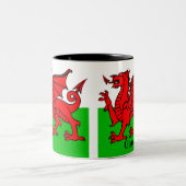 Persoonlijke Welsh Flag Two-Tone Coffee Mok (Center)