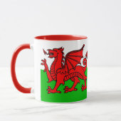 Persoonlijke Welsh Flag Two-Tone Coffee Mok (Links)