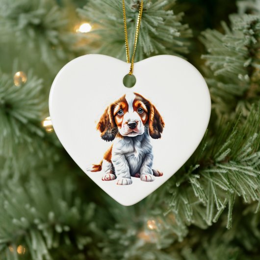 Persoonlijke Welsh Springer Spaniel Puppy Keramisch Ornament (Boom)