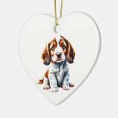 Persoonlijke Welsh Springer Spaniel Puppy Keramisch Ornament (Links)