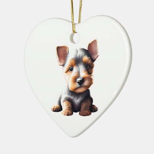 Persoonlijke Welsh Terrier Puppy Keramisch Ornament (Links)