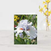 Persoonlijke wenskaart met lavendel iris kaart (Gele Bloem)