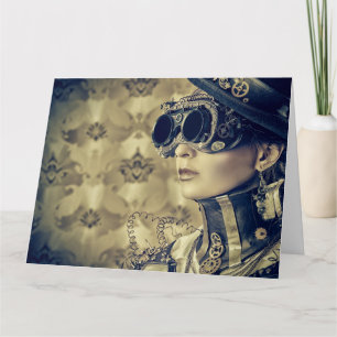 Persoonlijke wenskaart - Steampunk kunst 'Look' Kaart