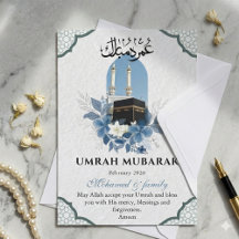 Persoonlijke wenskaart Umrah Mubarak