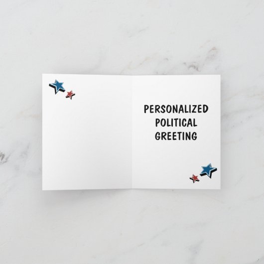 Persoonlijke wenskaart van Kamala Harris Kaart (Binnen)