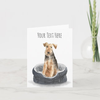 Persoonlijke wenskaart voor Welsh Terrier Kaart